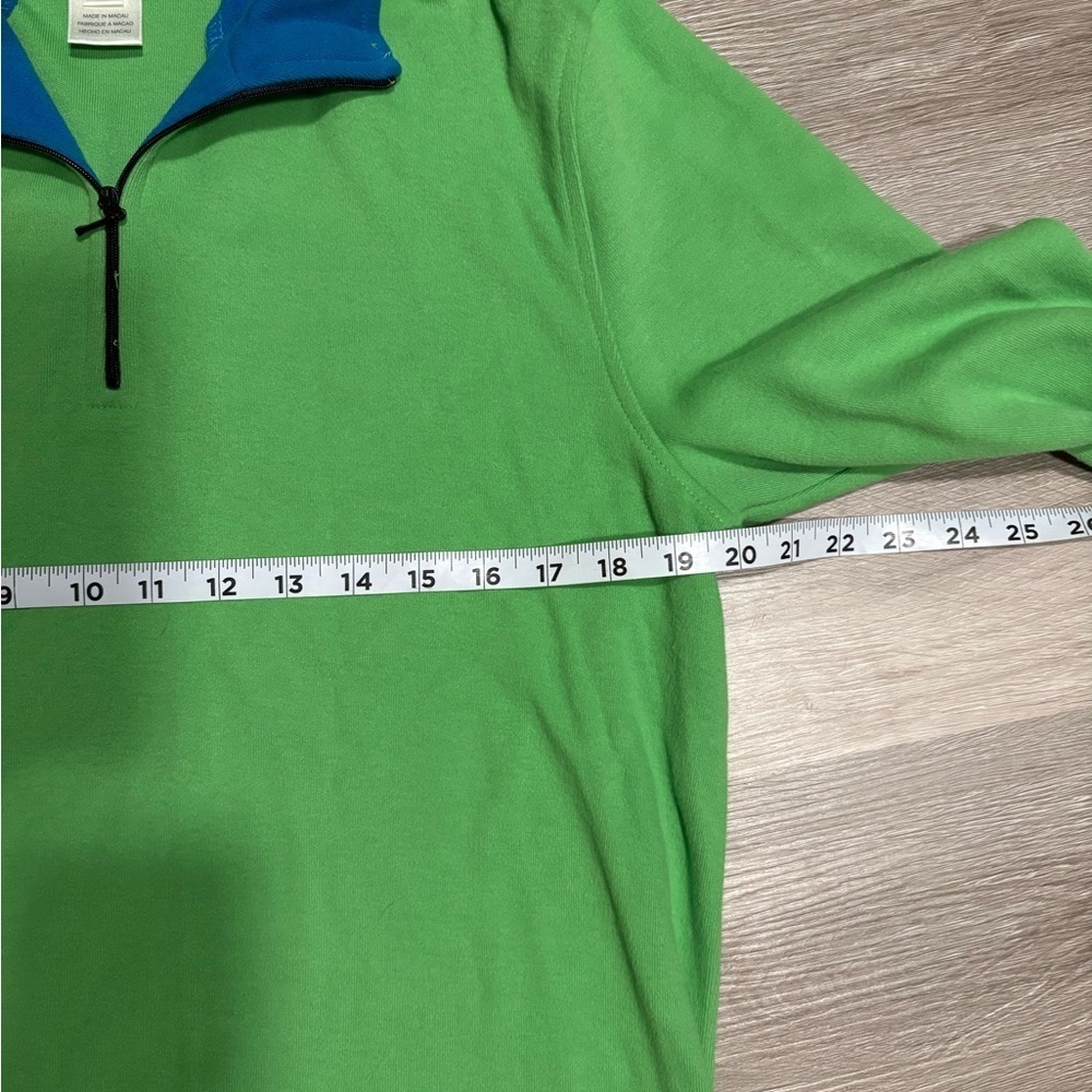 Women’s Susan Bristol Green and Blue Quarter-Zip Sweater - Picture 5 of 6